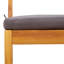  Ensemble de balcon avec coussin gris foncé, bois naturel
