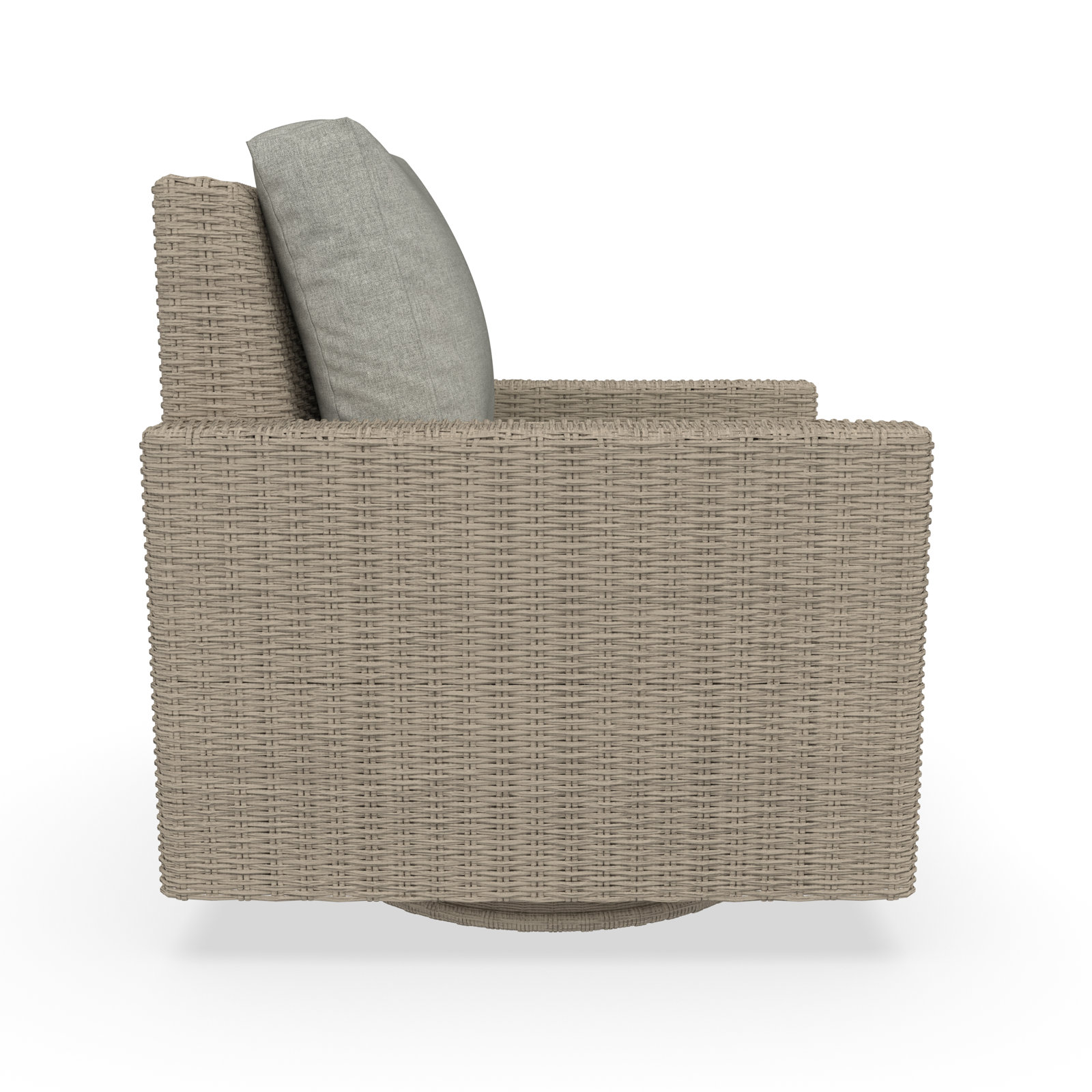 Hayes Sunbrella® Swivel Patio Lounge Chair, Canvas Granite, Solid Color