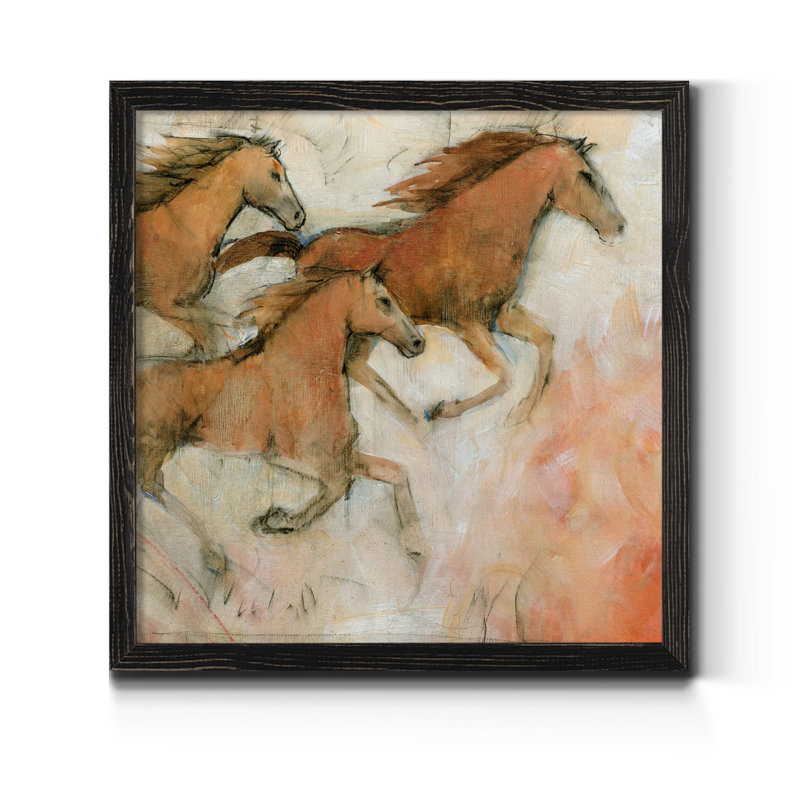 Driftwood géométrie III-impression sur toile, H 21 po x l 21 po x P 1 po, Cadre noir