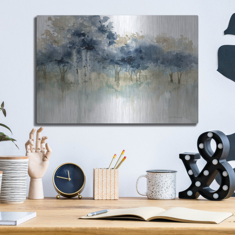 «Waters Edge I» par Carol Robinson Latitude Run®, art mural en métal, 24 po x 16 po, H 12 po x l 16 po