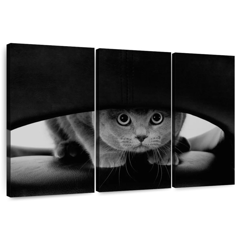 Peeking Cat, 42" H x 65" W