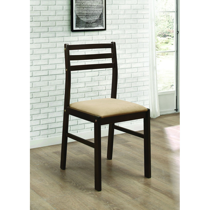 Curwensville 3-piece Round Drop Leaf Dining Table Set Cappuccino, Cappuccino/Tan