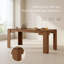 Table de salle à manger épissée avec pieds rainurés, mobilier de luxe moderne pouvant accueillir confortablement 6 à 8 personnes, conception polyvalente