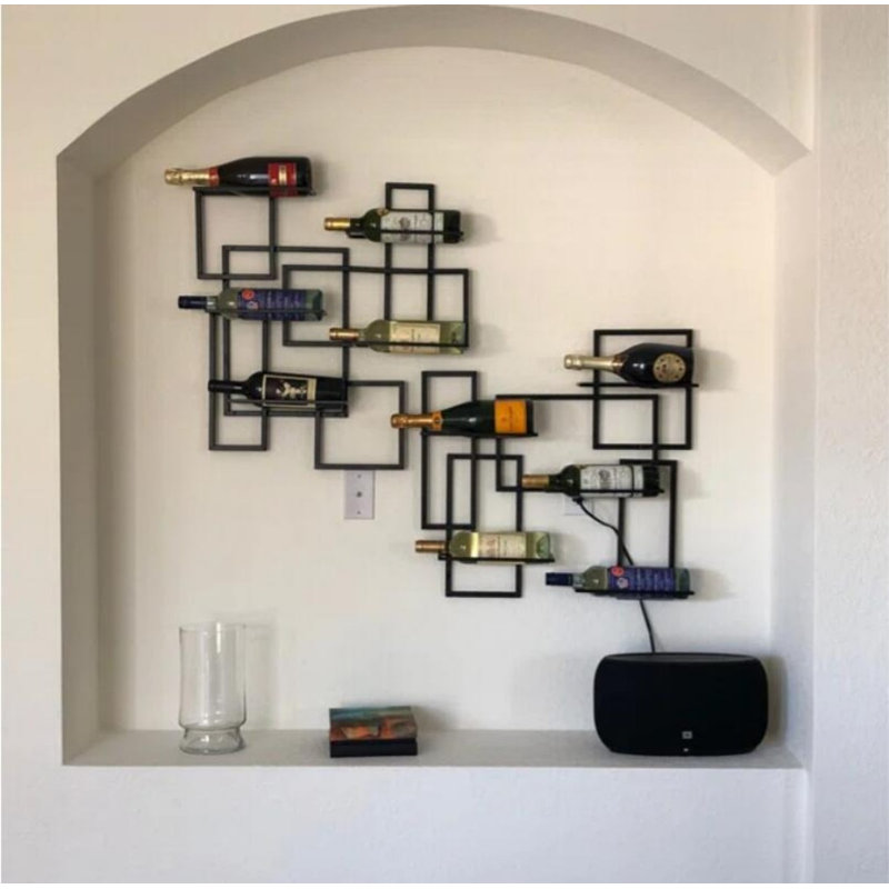 DIY Creative Home Large Bottle Display Metal Wine Rack