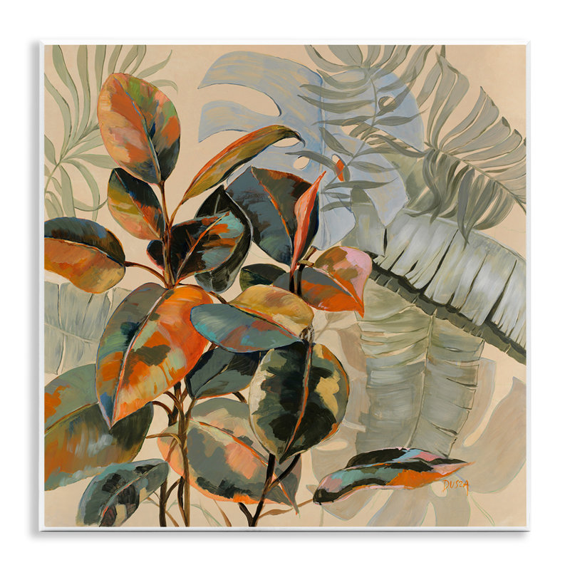 Tropical Foliage Warmth Wall Plaque, design by Dusza