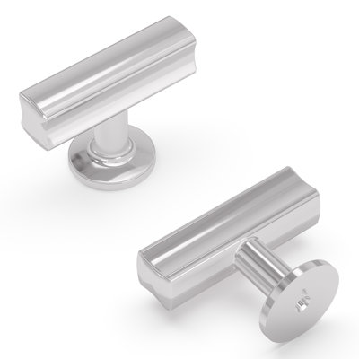 Woodward Collection T-Knob - 1-15/16" x 15/16 " Cabinet Knob Chrome - Contemporary Hardware for Drawers & Cabinets