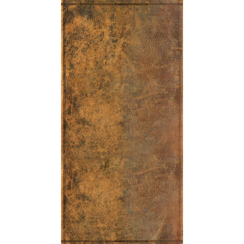 Leather Brown Cushioned Kitchen Mat, Rectangle  2' x 6'