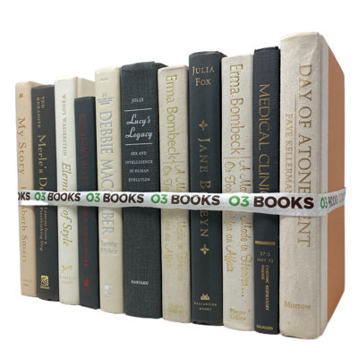 Earthy Neutrals Decorative Books | Grey And Crème