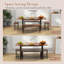 5 Piece Dining Table Set for 4-6 with 2 Benches & 2 Stools for Kitchen Dining Room-1225919316-1225919402