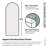 Maven 32 in. x 86.75 in. Fully Frameless Arched Fluted Single Fixed Shower Panel-91058925