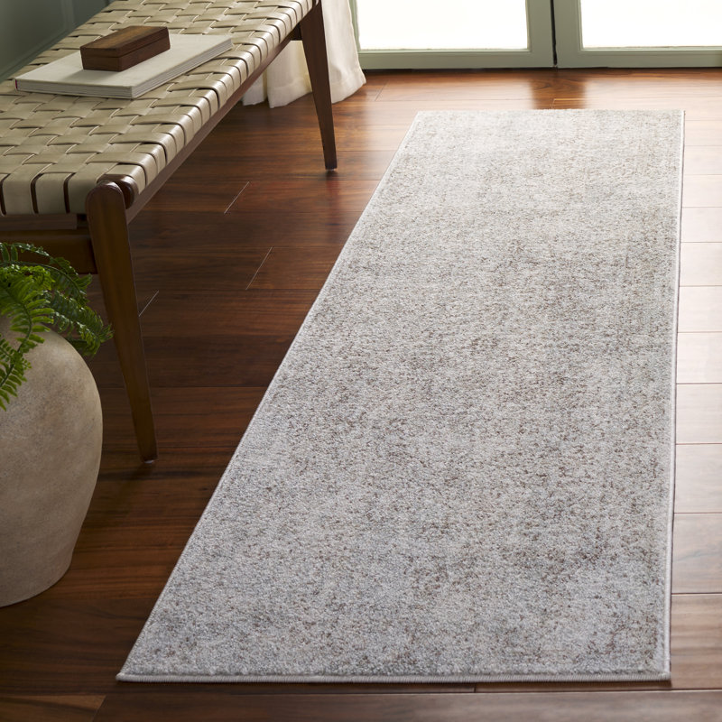 Oriental Area Rug, Runner 66 x 213 cm, Ivory/Taupe