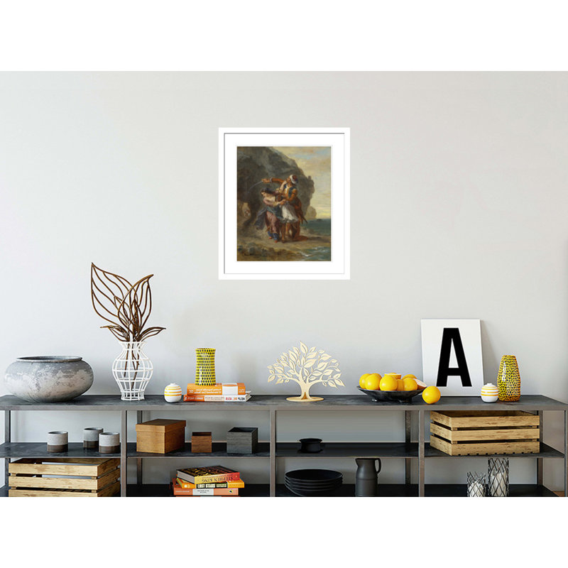 «Selim and Zuleika» par Eugène Delacroix, impression giclée sur cadre, H 27,22 po x l 23,5 po