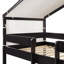 Lit superposé simple en bois avec tente-124917814