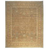 Mahabad Wool Oriental Area Rug in Brown/Gold/Beige