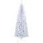 Arbre de Noël artificiel blanc avec support en métal pliable et élégant décor des Fêtes-616609924-616609930