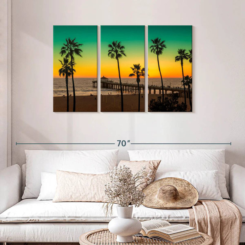 Gillard Manhattan Beach Palms, H 28 po x l 45 po