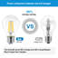 6-Pack 8W E27 LED Filament Bulbs
