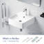 Lavabo de salle de bain mural carré en céramique blanc avec trop-plein Turner L 16 po x l 16 po Turner