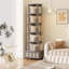 Grey Modern Solid wood Rotating Bookshelf-1055838757