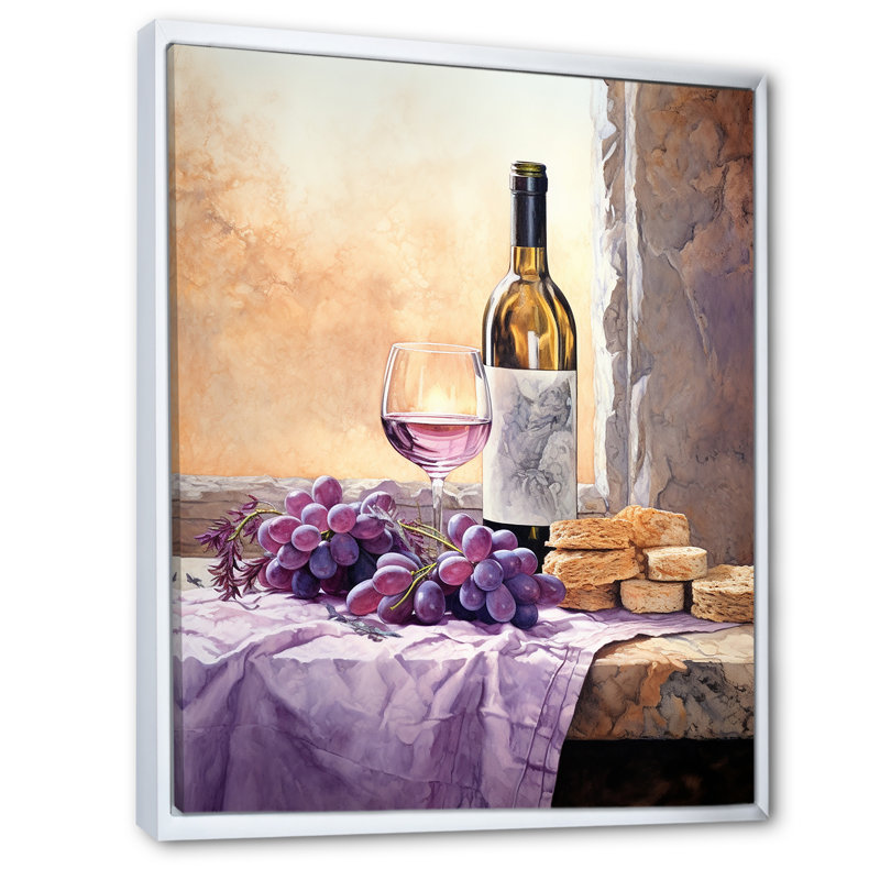 Winerys Whisper, reproduction d'art sur toile, H 40 po x l 30 po x P 1,5 po, Cadre flottant blanc