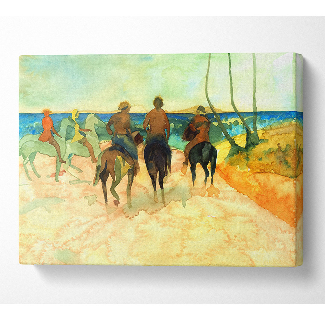 Gauguin Riding On The Beach 2 - Leinwanddrucke auf Leinwand