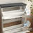 24" W Farmhouse Shoe Cabinet Storage For Entryway, Freestanding Organizer With 2 Flip Drawers-42198283