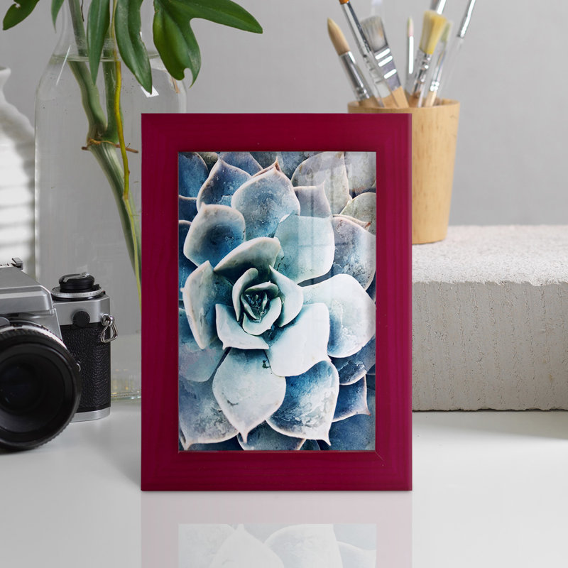 Pastel Succulent Beauty III, encadré sur papier, Rouge, H 6 po x l 4 po x P 1 po