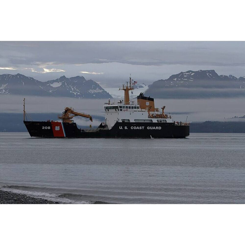 USCG Aspen (WLB-208), modèle de navire, H 10 po x l 30 po x P 5 po