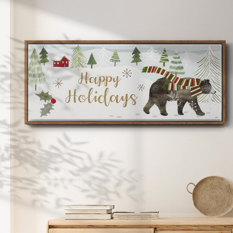 Woodland Christmas Collection D- Framed Canvas