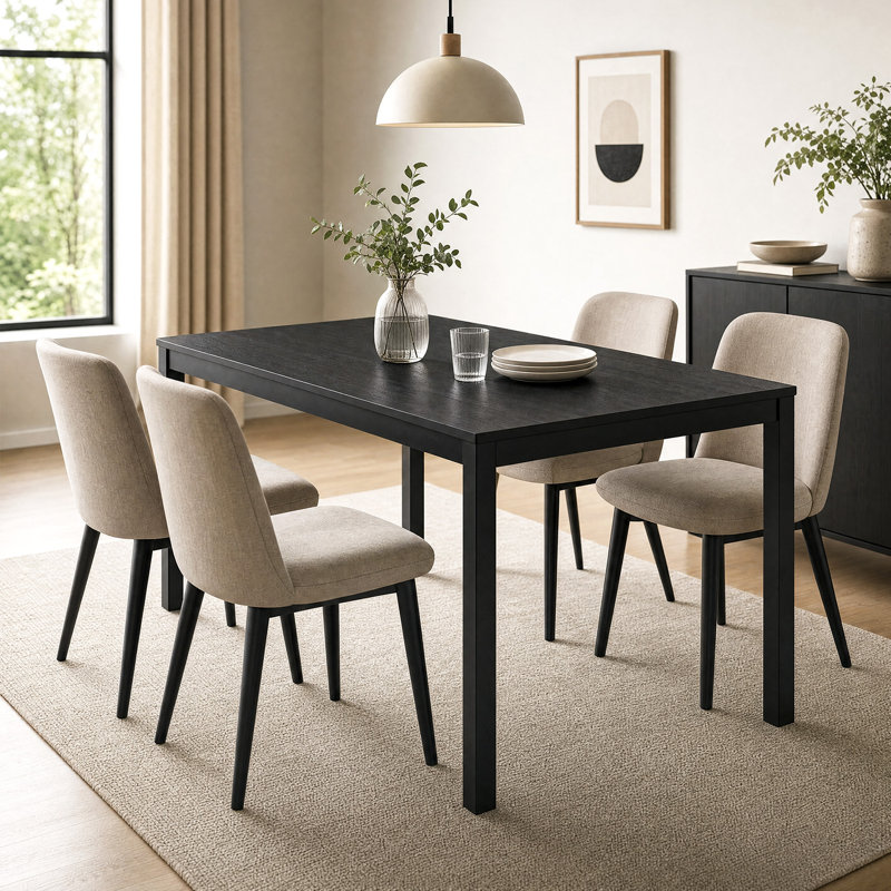 47.25" W 4-Person Solid Wood Rectangular Dining Table