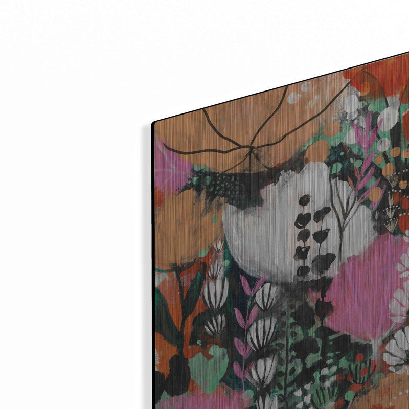 Art mural en métal Strawberry Moon par Corina Capri, H 16 po x l 12 po
