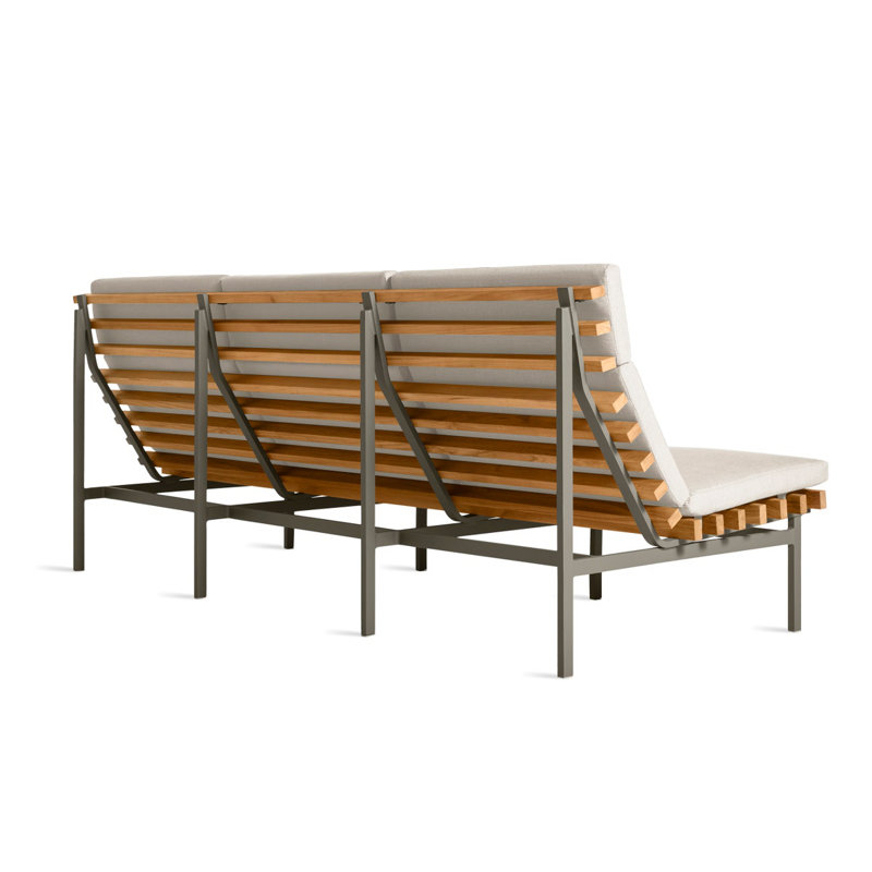 Perch Outdoor 3 - Seat Patio Sofa, Sunbrella Linen, Charcoal