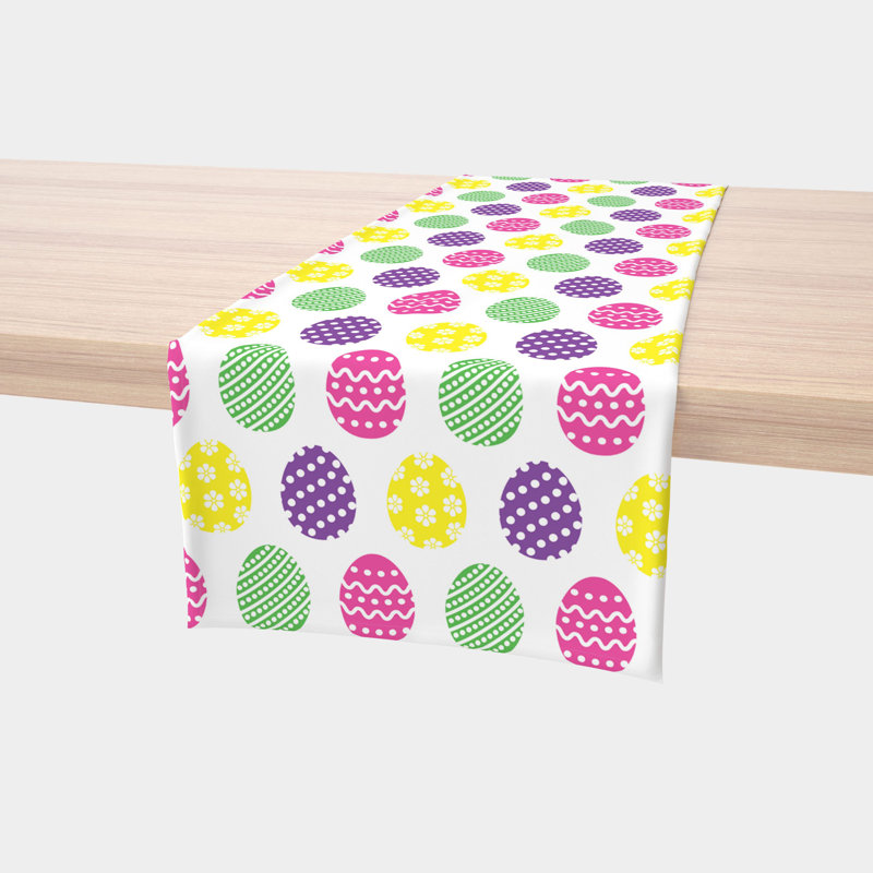 Enriquez Geometric Easter Table Runner, 72" L x 12" W