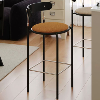 Chaise d'appoint à dossier bas brun (ensemble de 2)