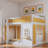 Bunk Bed With Storage Shelves, Window And 2 Doors-603542626