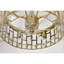 Ventilateur de plafond lumineux en laiton avec abat-jour en cristal Fandelier