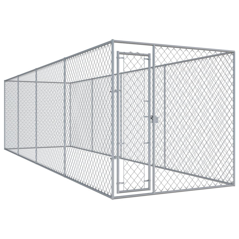 Chenil d'extérieur pour chien 299,2 po x 75,6 po x 72,8 po VidaXL