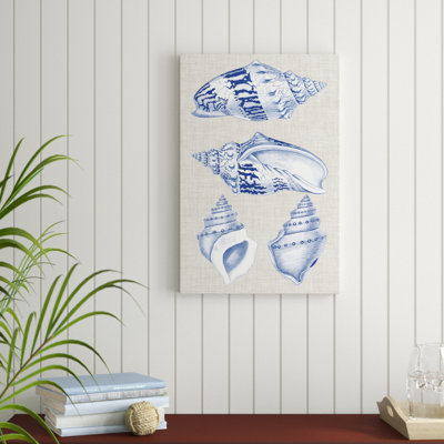 Navy & Linen Shells II by Vision Studio - Painting Print