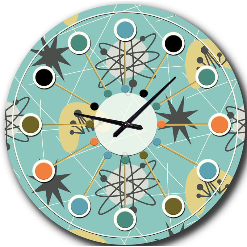 Horloge murale 1950 Mid-Century, Moyenne