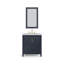Meuble-lavabo de comptoir en marbre blanc Carrara Elizabeth avec robinet et miroir Elizabeth-1248843028-1248843027