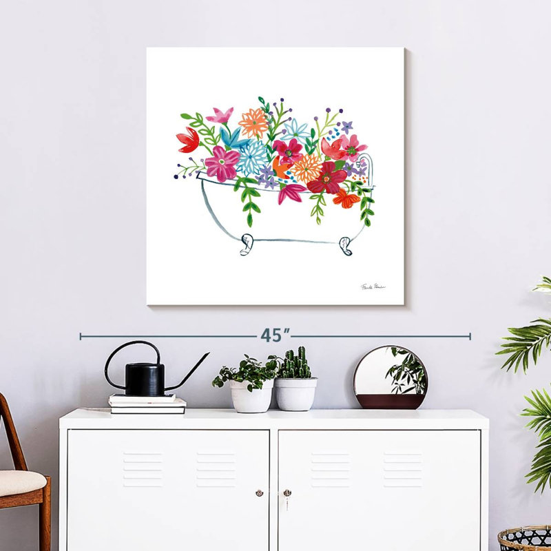 Harnek Floral Bathroom I, H 30 po x l 30 po