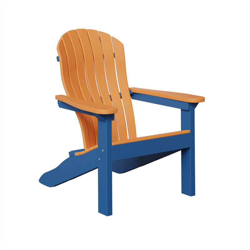 Berlin Gardens Contour Adirondack Chair, Mango Orange with Pacific Blue