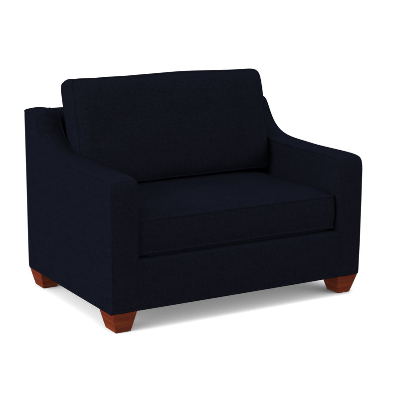 Fauteuil convertible l 50 po Clark, BM cerise, Cardigan charbon