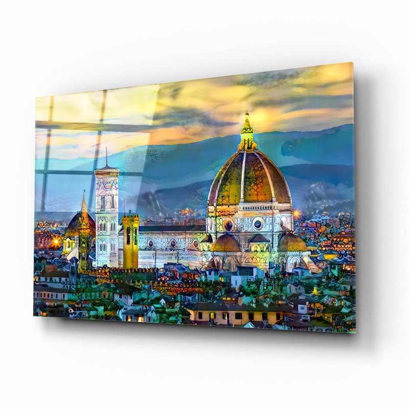 Florence, Italie, coucher de soleil Duomo, par Pierre Gavidia - impression sans cadre, H 12 po x l 16 po x P 0,13 po