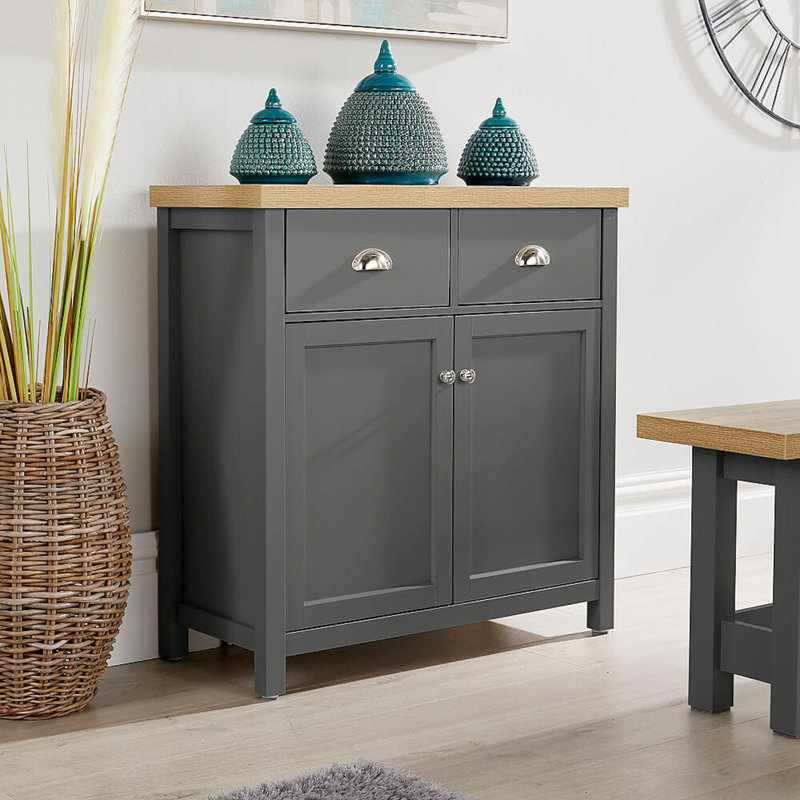Barneys 79cm Sideboard, Graphite/Oak