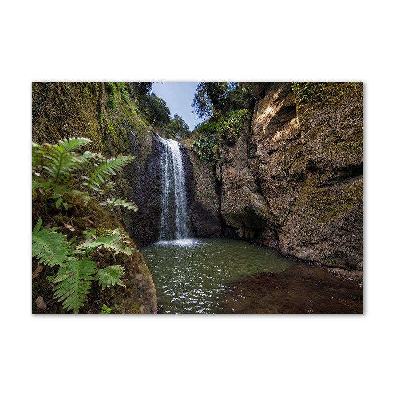 Waterfall In Sardinia - Wrapped Canvas Print