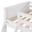 Lit mezzanine simple en bois massif avec échelle-850149