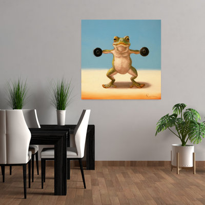 Gym Frog Dumbell Lateral Raise Contemporary Frog Urban Art