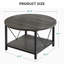 Bertran 31" 4 Legs Round Coffee Table with Storage for Living Room-1288046329