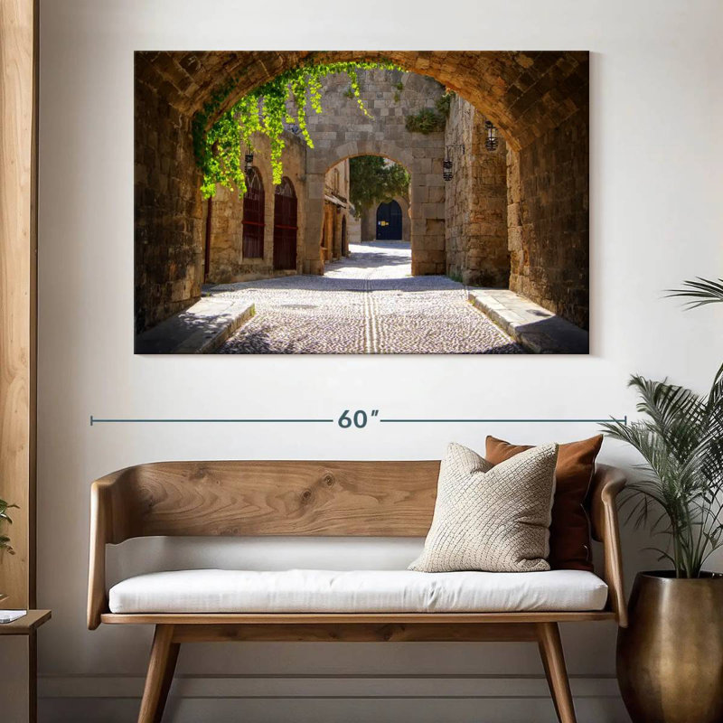Sirci, vieille rue à Rhodes, H 34 po x l 51 po